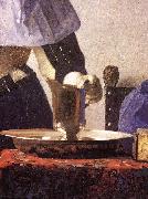 VERMEER VAN DELFT, Jan Young Woman with a Water Jug (detail) re Norge oil painting reproduction